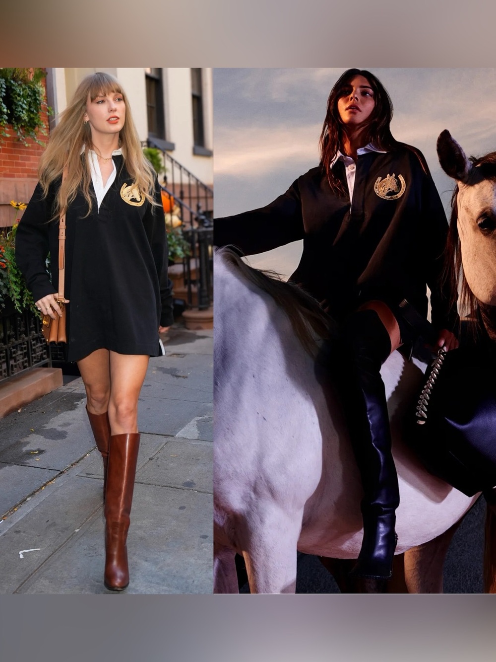 Stella McCartney Pony Club Oversized Rugby Top Size L Taylor Swift - Picture 1 of 16
